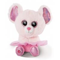 Nici knuffel Glubschis muis junior 15 cm pluche roze - thumbnail