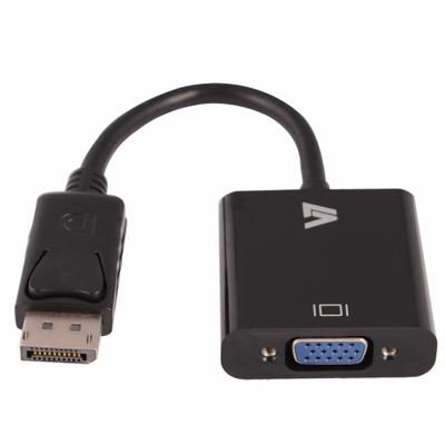 V7 CBLDPVGA-1E kabeladapter/verloopstukje 1x 20-pin DisplayPort 1x 15-pin VGA Zwart V7 CBLDPVGA-1E kabeladapter/verloopstukje 1x 20-pin DisplayPort 1x 15-pin VGA Zwart