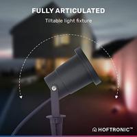 Set van 3 Sydney Smart prikspots - RGBWW - Wifi + Bluetooth - 5,5 Watt 400 lumen - IP65 Waterdicht - 1,5m netsnoer - Bestuurbaar via App - Google Home, Amazon Alexa en Siri - Zwart - Tuinspots - thumbnail