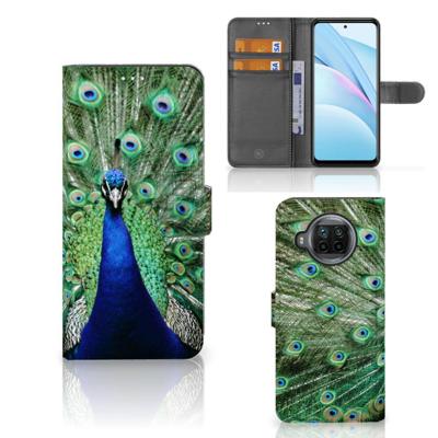 Xiaomi Mi 10T Lite | Telefoonhoesje | Met pasjeshouder | Pauw