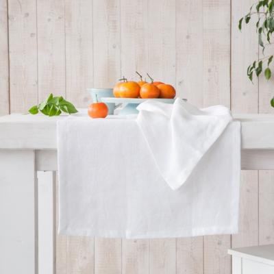 Witte Katoenen Tafelloper, 170x35cm Witte Katoenen Tafelloper, 170x35cm