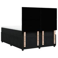 Boxspring met matras fluweel zwart 140x190 cm - thumbnail