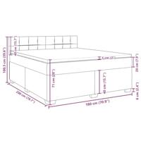 Boxspring met matras fluweel donkergrijs 180x200 cm - thumbnail