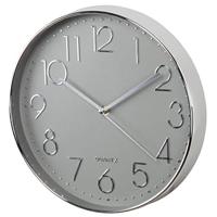 Hama wandklok elegance ø 30 cm geluidsarm zilver/grijs - thumbnail