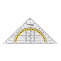 Quantore Geodriehoek westcott 140mm transparant - thumbnail
