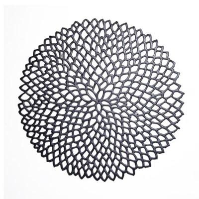 2 stks tabel Bowl matten Home decor placemat voor eettafel PVC kunststof holle isolatie ronde barokke mediterrane Coaster pads (zwart) 2 stks tabel Bowl matten Home decor placemat voor eettafel PVC kunststof holle isolatie ronde barokke mediterrane Coaster pads (zwart)