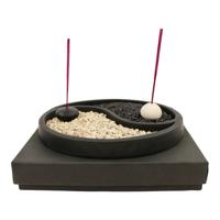 Wierookhouder Yin Yang Rond Zwart (19 cm) - thumbnail