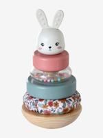 Stapeltoren konijn van FSCÂ®-hout wit - thumbnail