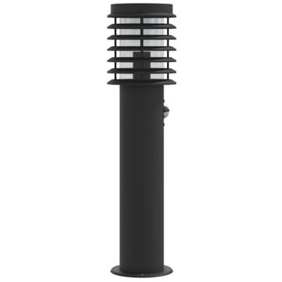 VidaXL Buitenvloerlampen 3 st met sensors roestvrijstaal zwart