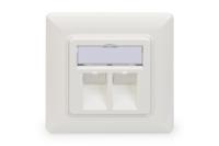 Digitus DN-93801-1 Keystone houder 2-voudig Wit - thumbnail