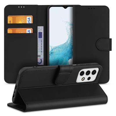 Book Case Telefoonhoesje voor de Samsung Galaxy A23 Zwart met Pasjeshouder Book Case Telefoonhoesje voor de Samsung Galaxy A23 Zwart met Pasjeshouder