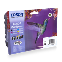 Epson Inktcartridge T0807 Origineel Combipack Zwart, Cyaan, Magenta, Geel, Foto cyaan, Foto magenta C13T08074011 - thumbnail