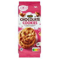 Jumbo Chocolate Cookies met Witte Chocolade, Rozijnen & Cranberry's 8 Stuks - thumbnail