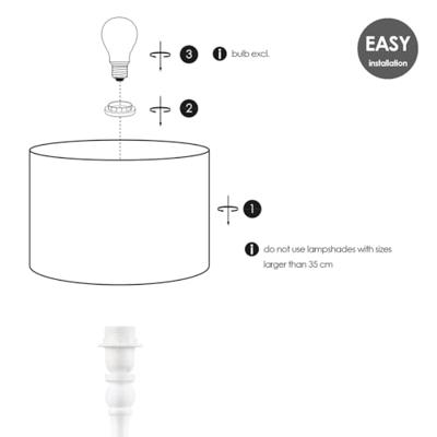 Home sweet home tafellamp Woodi ↕ 38 cm - wit Home sweet home tafellamp Woodi ↕ 38 cm - wit