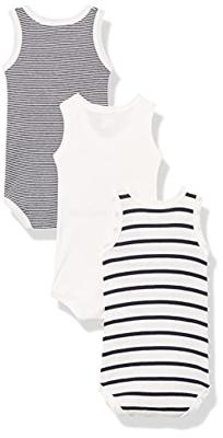 Set van 3 mouwloze rompertjes in biokatoen PETIT BATEAU wit