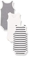 Set van 3 mouwloze rompertjes in biokatoen PETIT BATEAU wit - thumbnail
