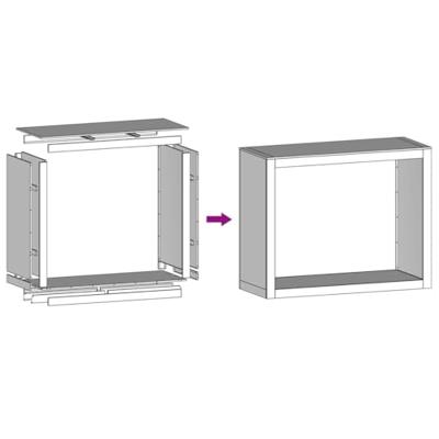 Haardhoutrek 100x40x80 cm gegalvaniseerd staal Haardhoutrek 100x40x80 cm gegalvaniseerd staal