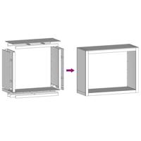 Haardhoutrek 100x40x80 cm gegalvaniseerd staal - thumbnail