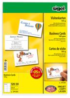 Sigel DP830 Bedrukbare visitekaarten 85 x 55 mm Helderwit 150 stuk(s) Papierformaat: DIN A4 - thumbnail