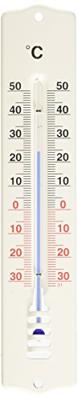 Buitenthermometer metaal wit 20.4 cm