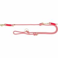 TRIXIE SOFT ROPE HONDENRIEM VERSTELBAAR ROOD / CREME 200X1 CM - thumbnail