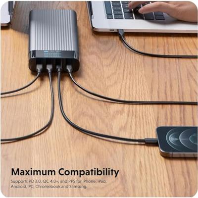 Hyper HyperJuice 4-port powerbank (27.000 mAh/245W) - Space Gray - thumbnail