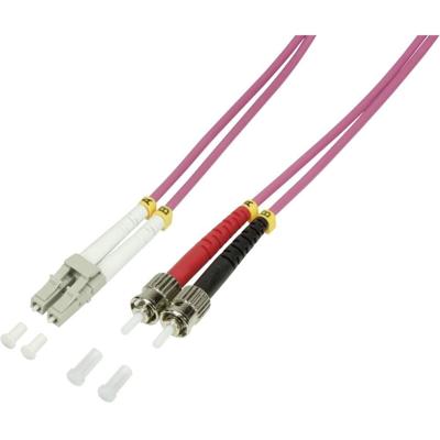 LogiLink FP4LT05 Glasvezel Optische vezel Aansluitkabel 5.00 m Violet 50/125 µ Multimode OM4 LogiLink FP4LT05 Glasvezel Optische vezel Aansluitkabel 5.00 m Violet 50/125 µ Multimode OM4