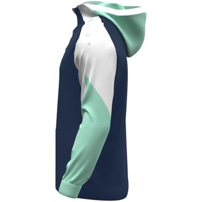 JAKO 6770 Sweater Met Kap Dynamic - Marine/Wit/Munt - L