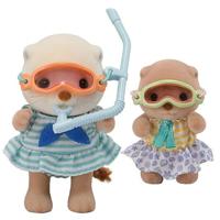 Sylvanian Families 5804 zeeotter zussen splashy snorkel set - thumbnail