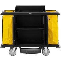 Schoonmaakwagen - afsluitbaar - 250 kg - 4 planken - 2 nylon tassen - thumbnail