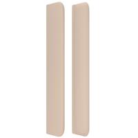 Hoofdbord met randen 83x16x118/128 cm kunstleer cappuccinokleur - thumbnail