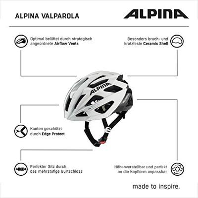 Olympic Sportswear Alpina sports tour helm valparola 51-56 wit/zwart