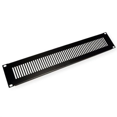 VALUE 19 ventilatie frontpaneel 2 HE, zwart