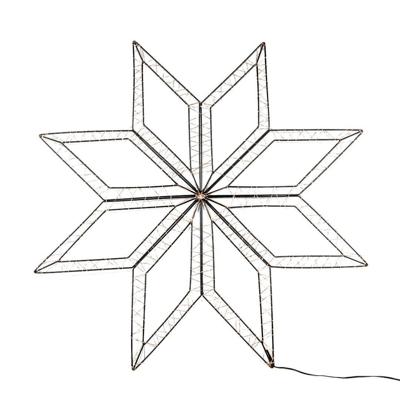 Outdoor Black 8-Pointed Star 73 x 73 cm en 200Led Classic Warm Wit Anna's Collection - Annas collection