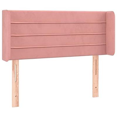 Hoofdbord met randen 93x16x78/88 cm fluweel roze