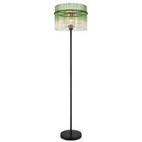 Globo Zwarte vloerlampGorley met groen glas Ø 38cm - 15698SG - thumbnail