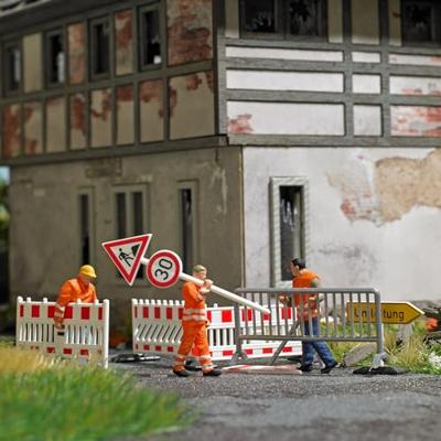 Busch 79900 H0 Actieset afsluitingen opstellen figuren Bouwpakket