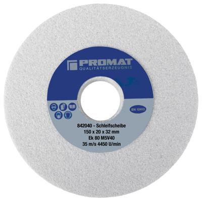 Promat/Tecwerk Slijpmachineschijf | d.150xB25x32mm fijn 80 | vorm A | aluminiumoxide - 4000842042 Promat/Tecwerk Slijpmachineschijf | d.150xB25x32mm fijn 80 | vorm A | aluminiumoxide - 4000842042