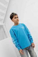 Malelions Relaxed Lifestyle Longsleeve T-Shirt Kids Blauw - Maat 140 - Kleur: WitBlauw | Soccerfanshop - thumbnail
