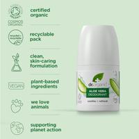 Dr Organic Aloe Vera Deodorant Roller - thumbnail
