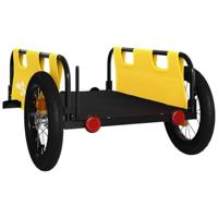 Fietstrailer oxford stof en ijzer geel - thumbnail
