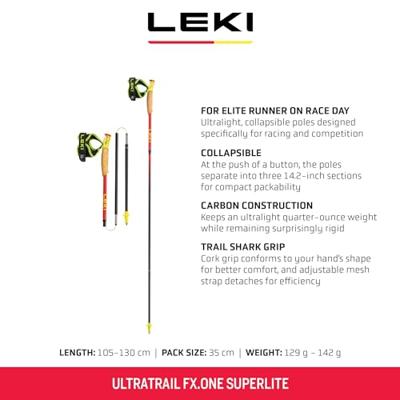 Leki Ultratrail FX.One Superlite Wandelstokken Bright-Red/Neon-Yellow 1250 Leki Ultratrail FX.One Superlite Wandelstokken Bright-Red/Neon-Yellow 1250