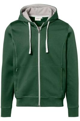 Hakro 455 Hooded jacket Bonded - Fir Green/Silver - L