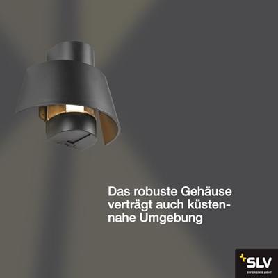 SLV Zwarte muurlampPhontoni 1x E27 - 1007585