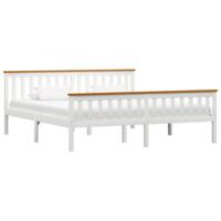 vidaXL Bedframe massief grenenhout wit 180x200 cm - thumbnail