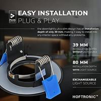 Set van 3 Bari LED inbouwspots - 4 Watt 345 Lumen - 4000K neutraal wit - GU10 - Dimbaar - Rond - IP64 Waterdicht - Zwart - Voor binnen, buiten en badkamer - thumbnail