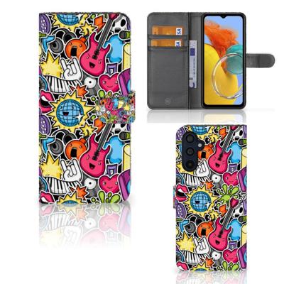 Samsung Galaxy M14 | Wallet Case | met Pasjes | Punk Rock Samsung Galaxy M14 | Wallet Case | met Pasjes | Punk Rock