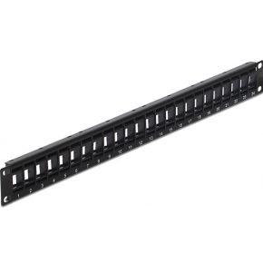 DeLOCK 19" Keystone patchpaneel 24 Port