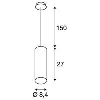 SLV 1000813 LED-hanglamp 11 W Zwart - thumbnail
