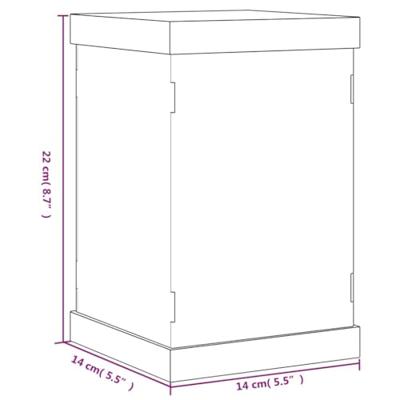 Vitrine transparant 14x14x22 cm acryl